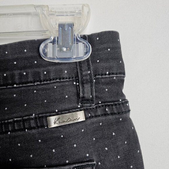 KANCAN Skinny Jeans Mid Rise Pants BLACK w POLKA DOTS size 9/28 Preppy Chic Cute - Picture 9 of 9